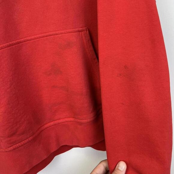 Vintage Nike Red Pullover Hoodie with Classic Logo - Picture 5 of 7